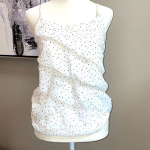 Maurices XS Polka Dot Ruffle Tier Tank